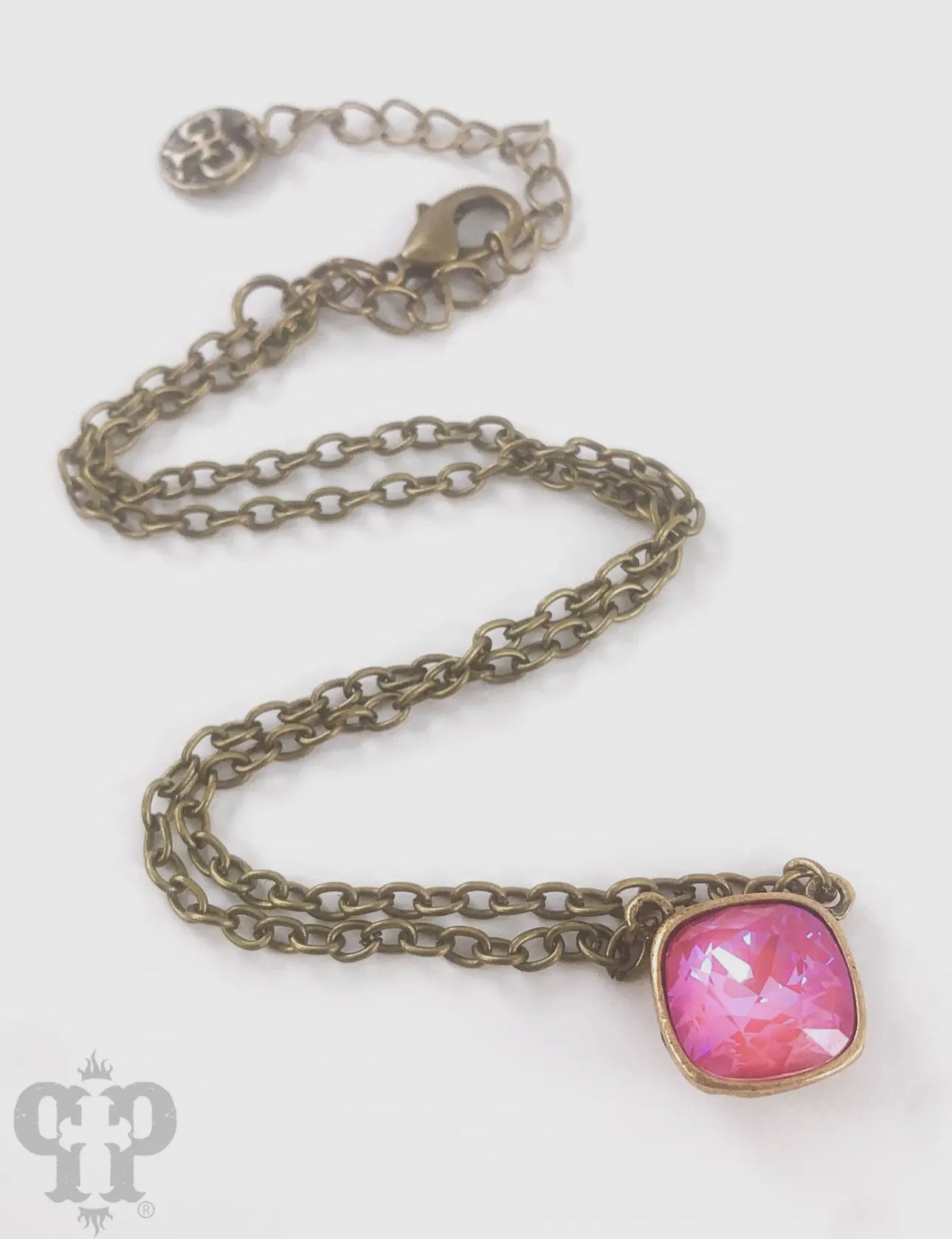 Austrian Square Crystal Chain
Necklace, 12mm