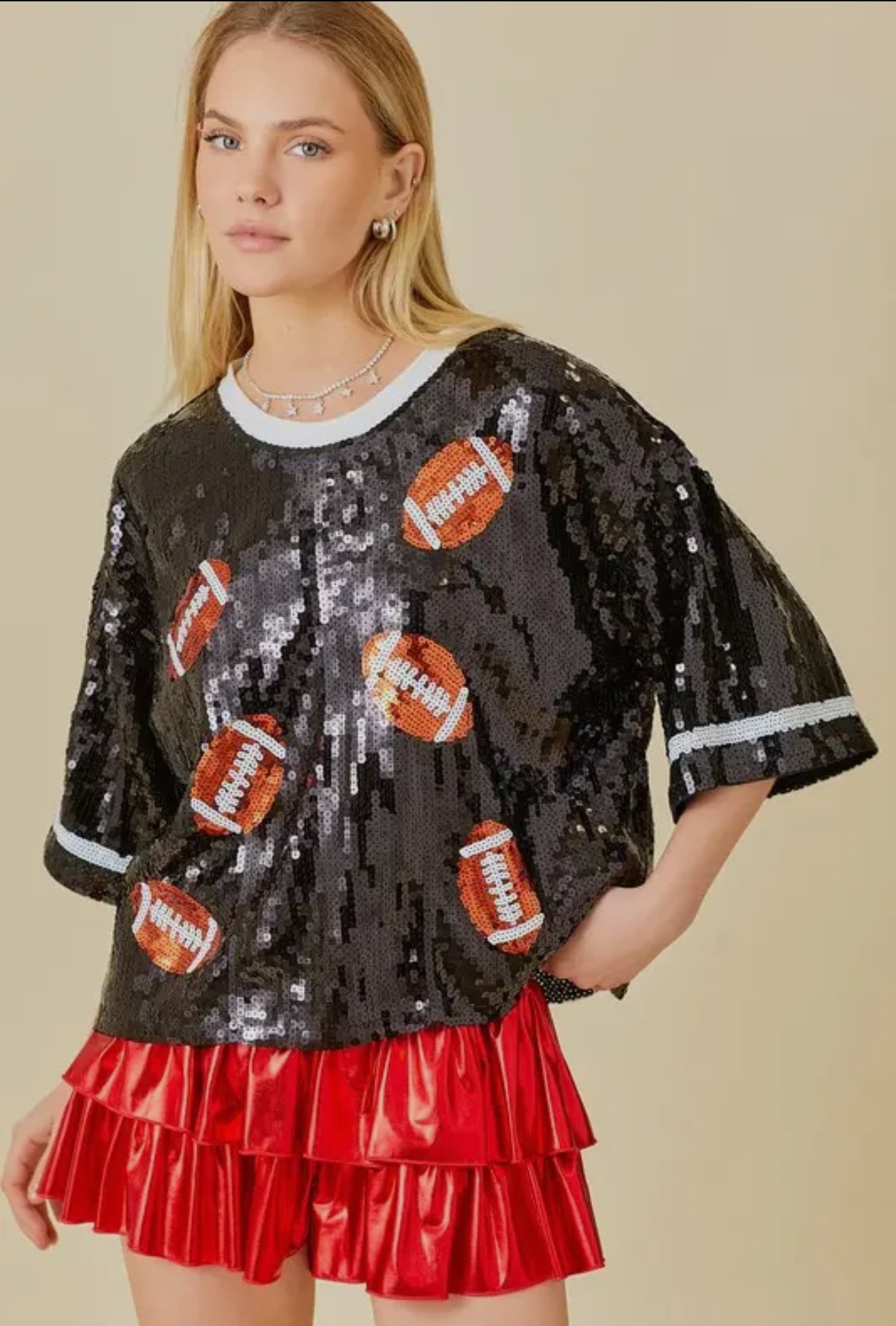 Football Sequin Top