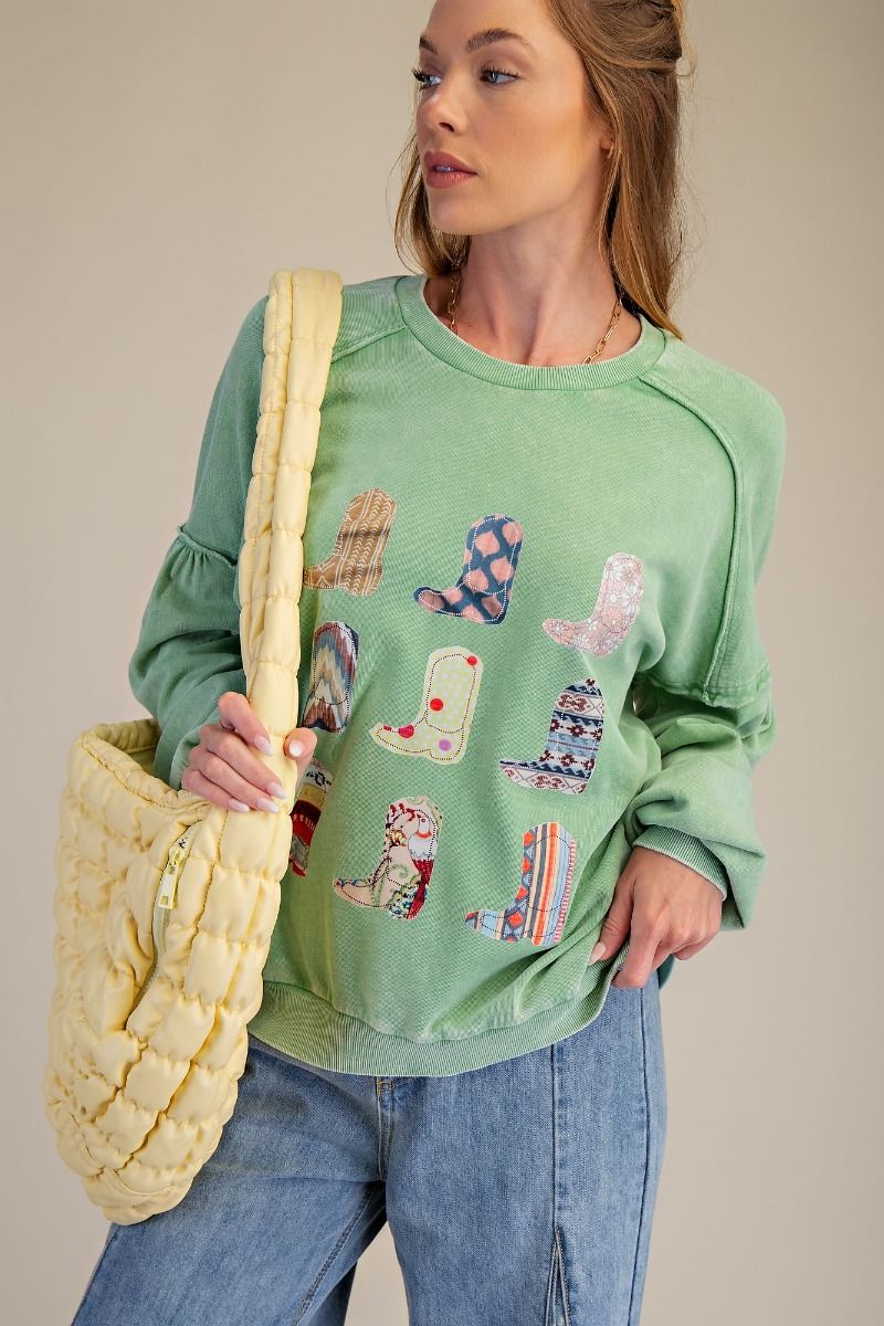 Boot Print Pull Over