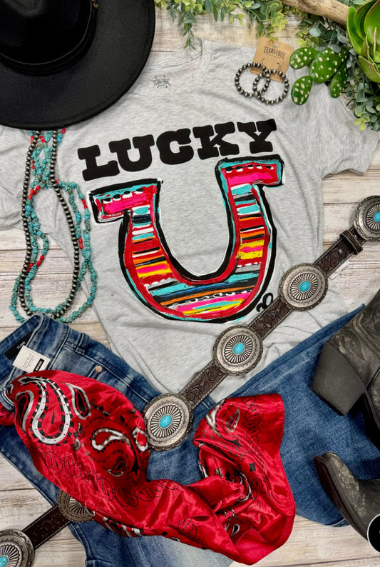 Lucky Serape Horseshoe Tee
