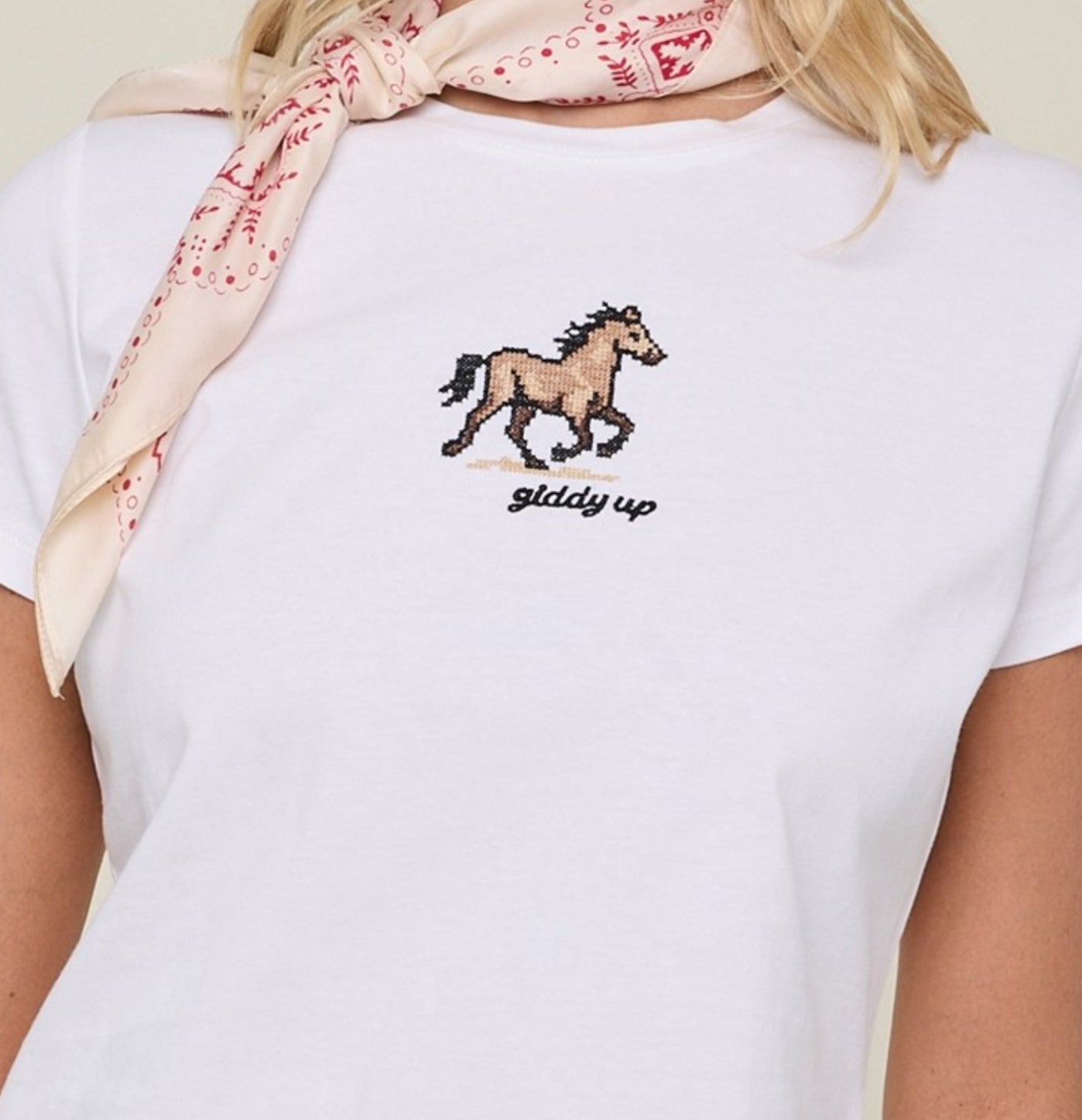 Giddy Up Embroidered Tee