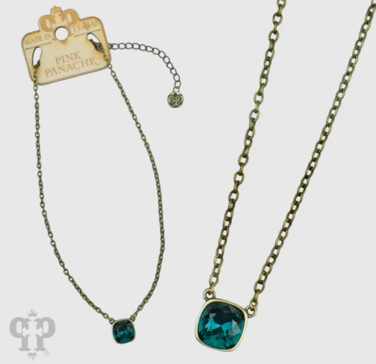 Austrian Square Crystal Chain
Necklace, 12mm