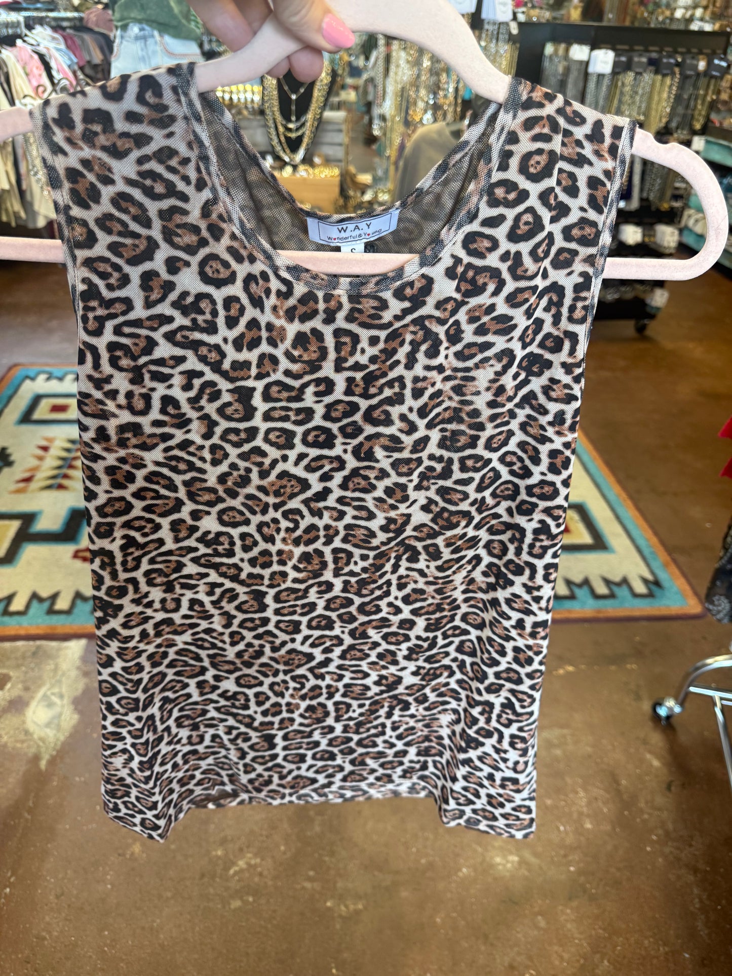 Leopard Mesh Tank