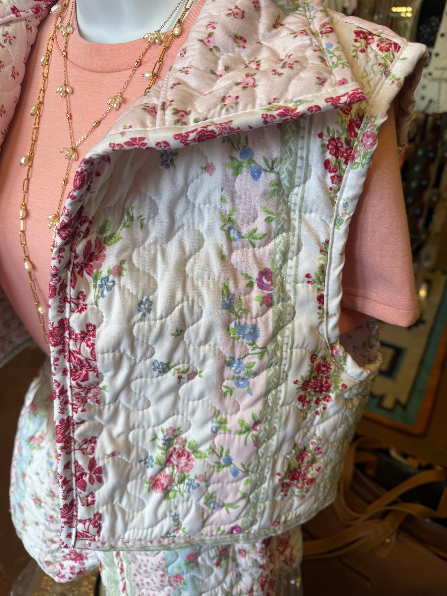 Lynette Patchwork Quilted Vest or Shorts