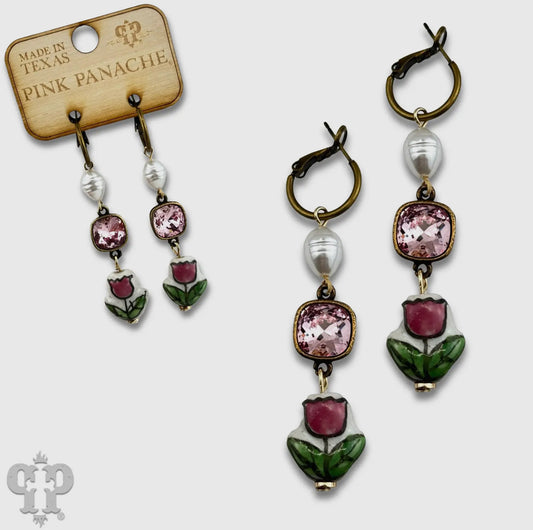 Pink Panache Ceramic Flower Charm
