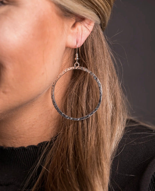 Burnished Silver Earrings
