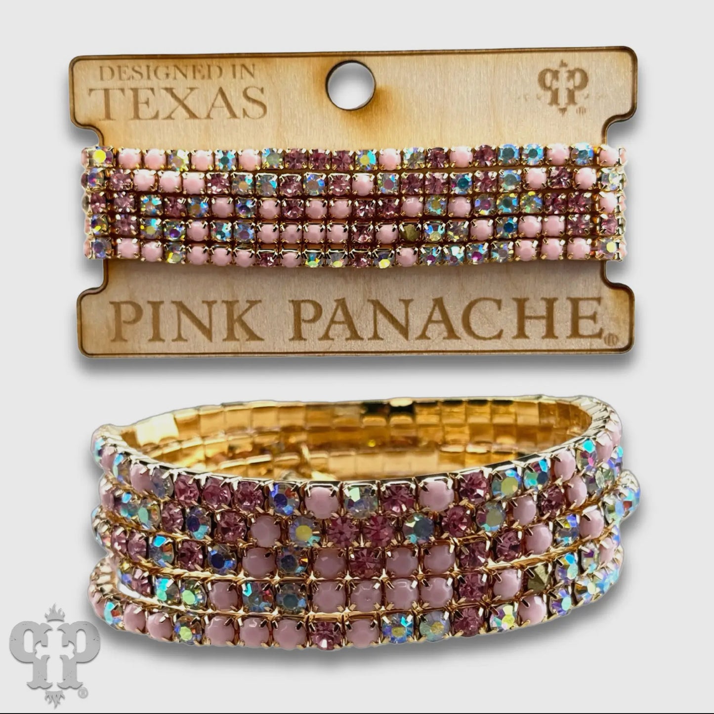Prong Set Rhinestone Bead Bracelet