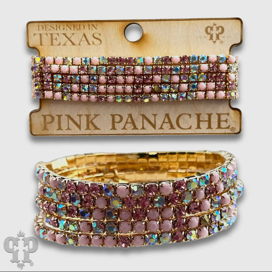 Prong Set Rhinestone Bead Bracelet