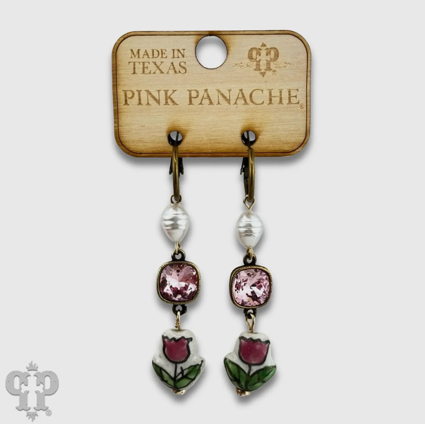 Pink Panache Ceramic Flower Charm