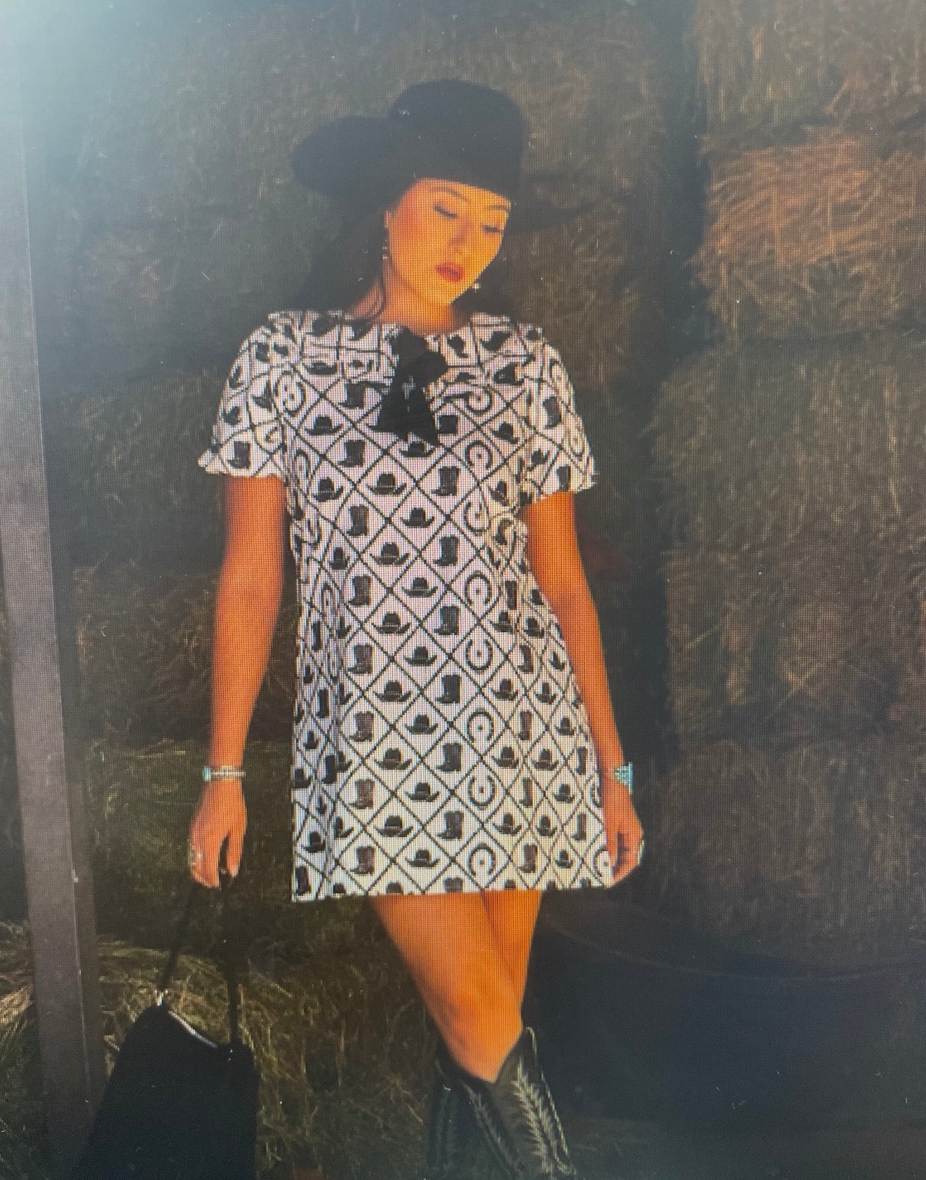 BLACK WESTERN TIE PRAIRIE MINI
DRESS
