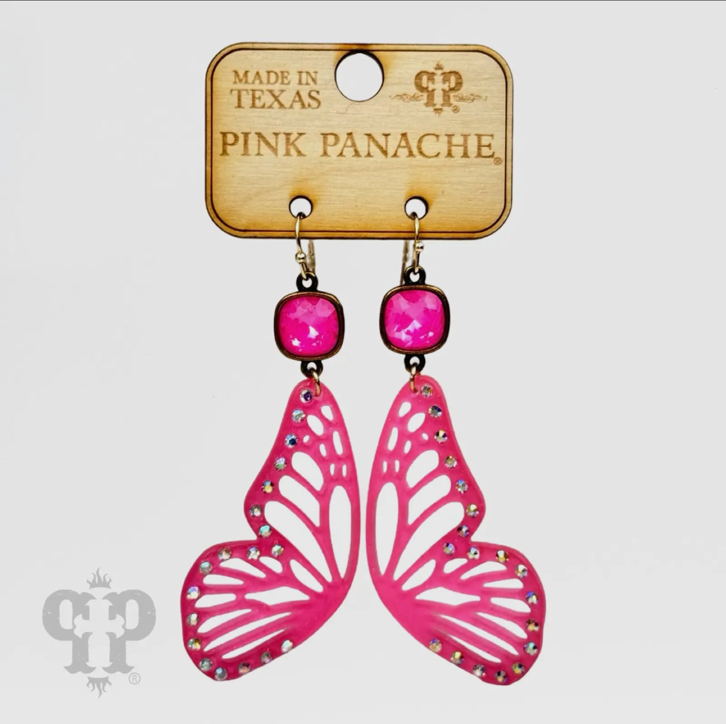 Butterfly Wing Earring, Austrian Crystal