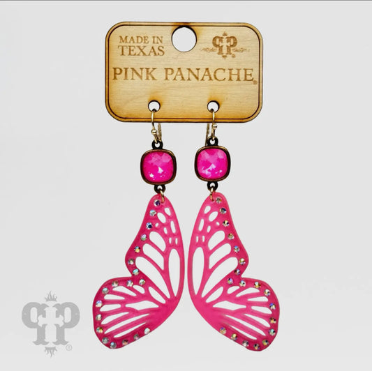 Butterfly Wing Earring, Austrian Crystal