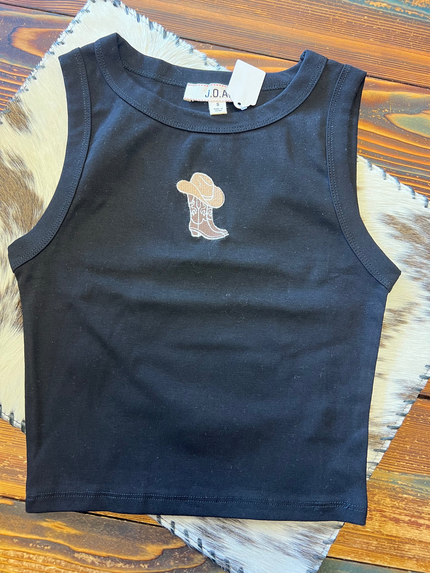 Embroidered Boot Tank