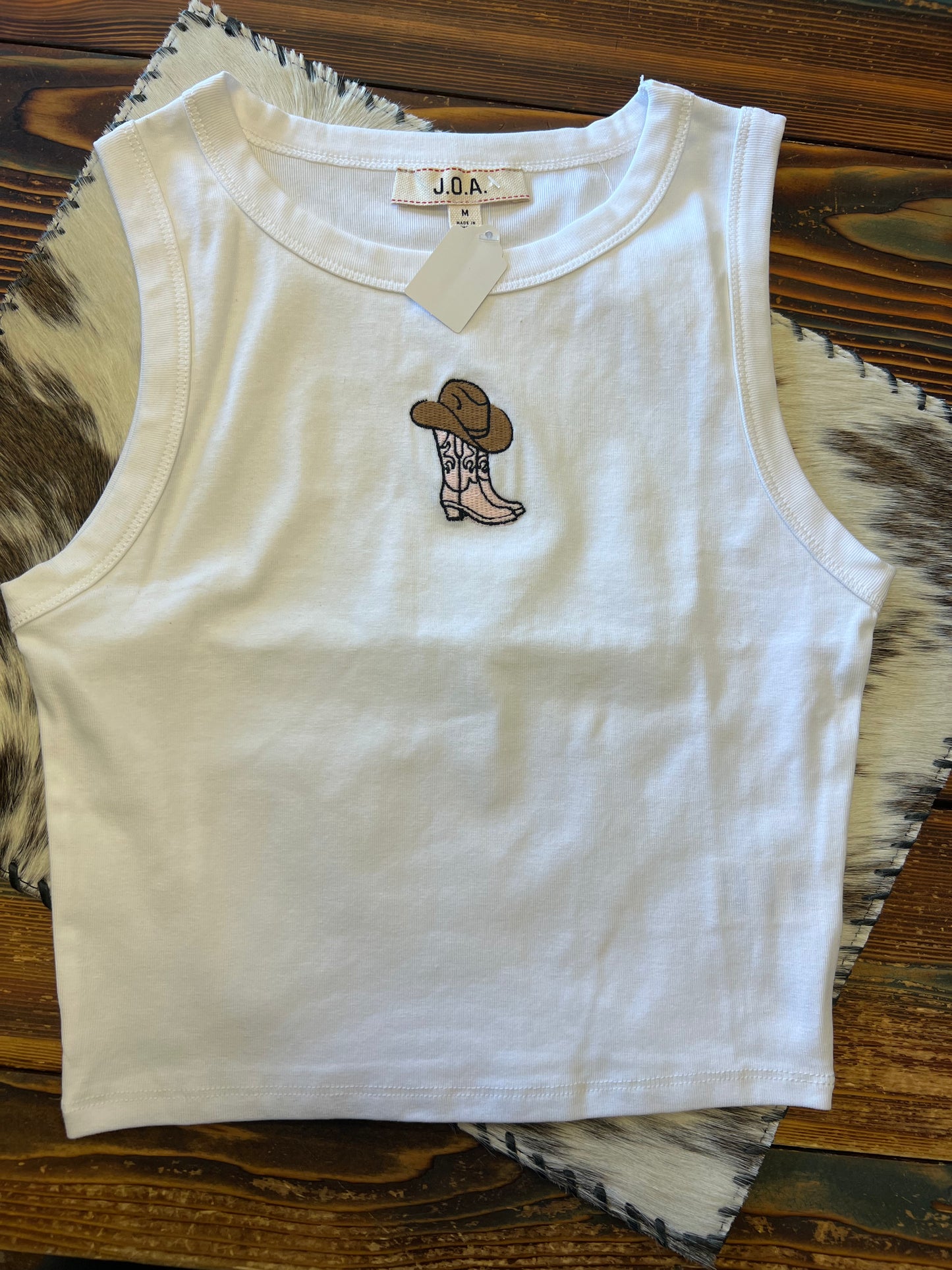 Embroidered Boot Tank