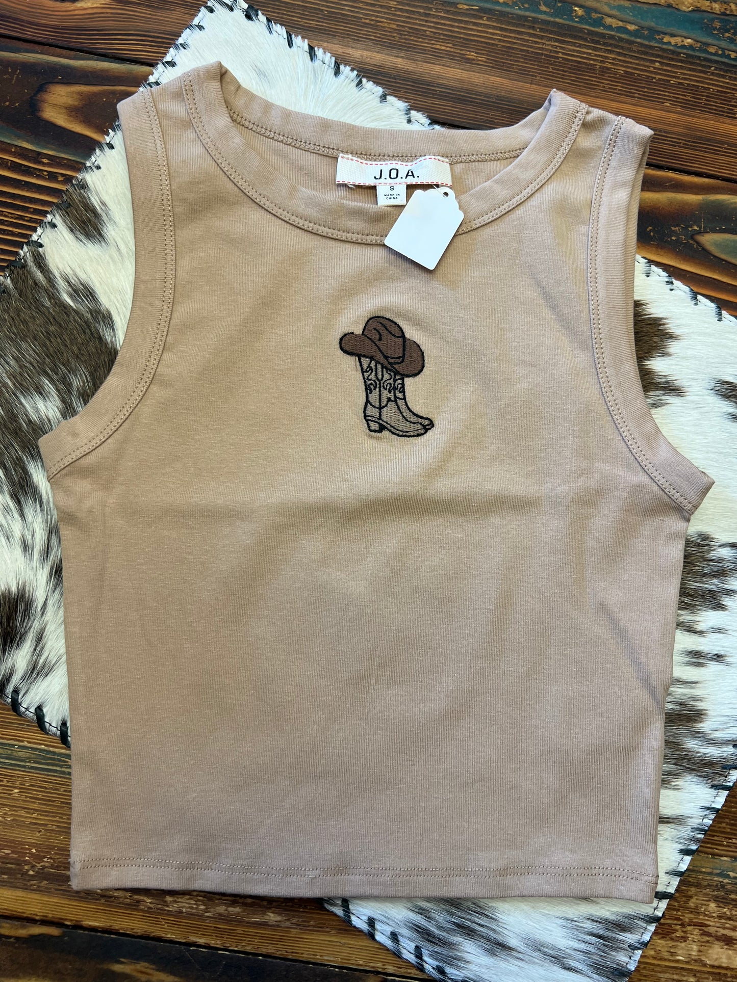 Embroidered Boot Tank