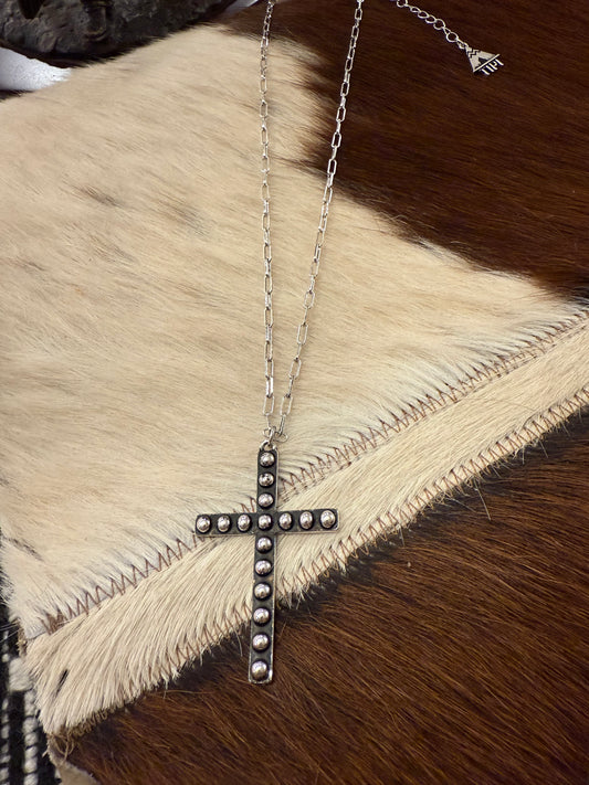 Bubble Cross Necklace