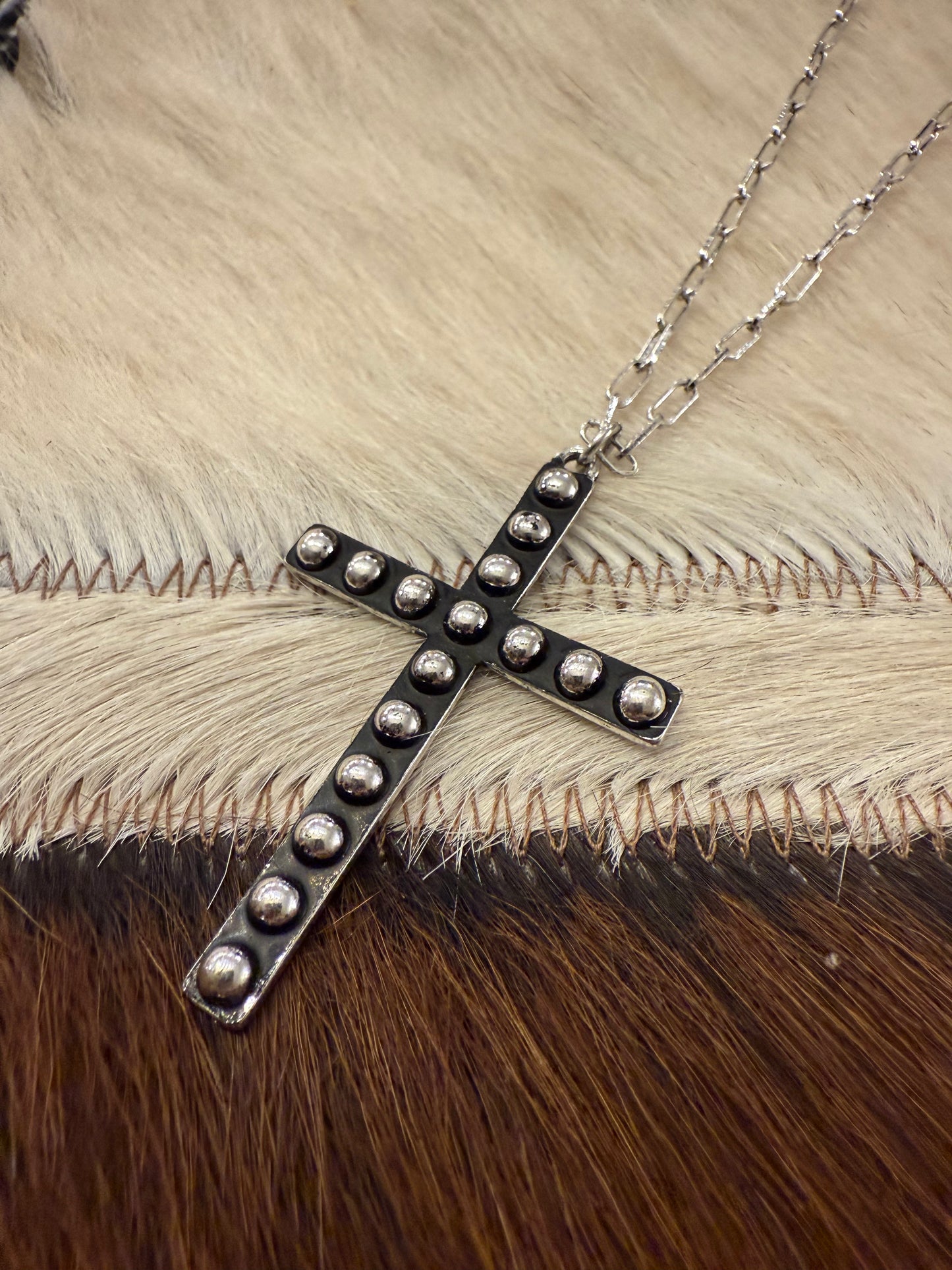 Bubble Cross Necklace