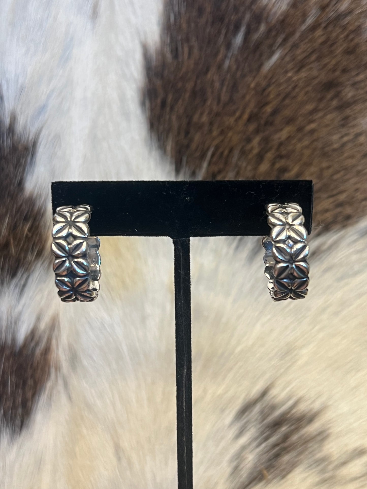 Sterling Silver Coffee Bean Hoops or Ring