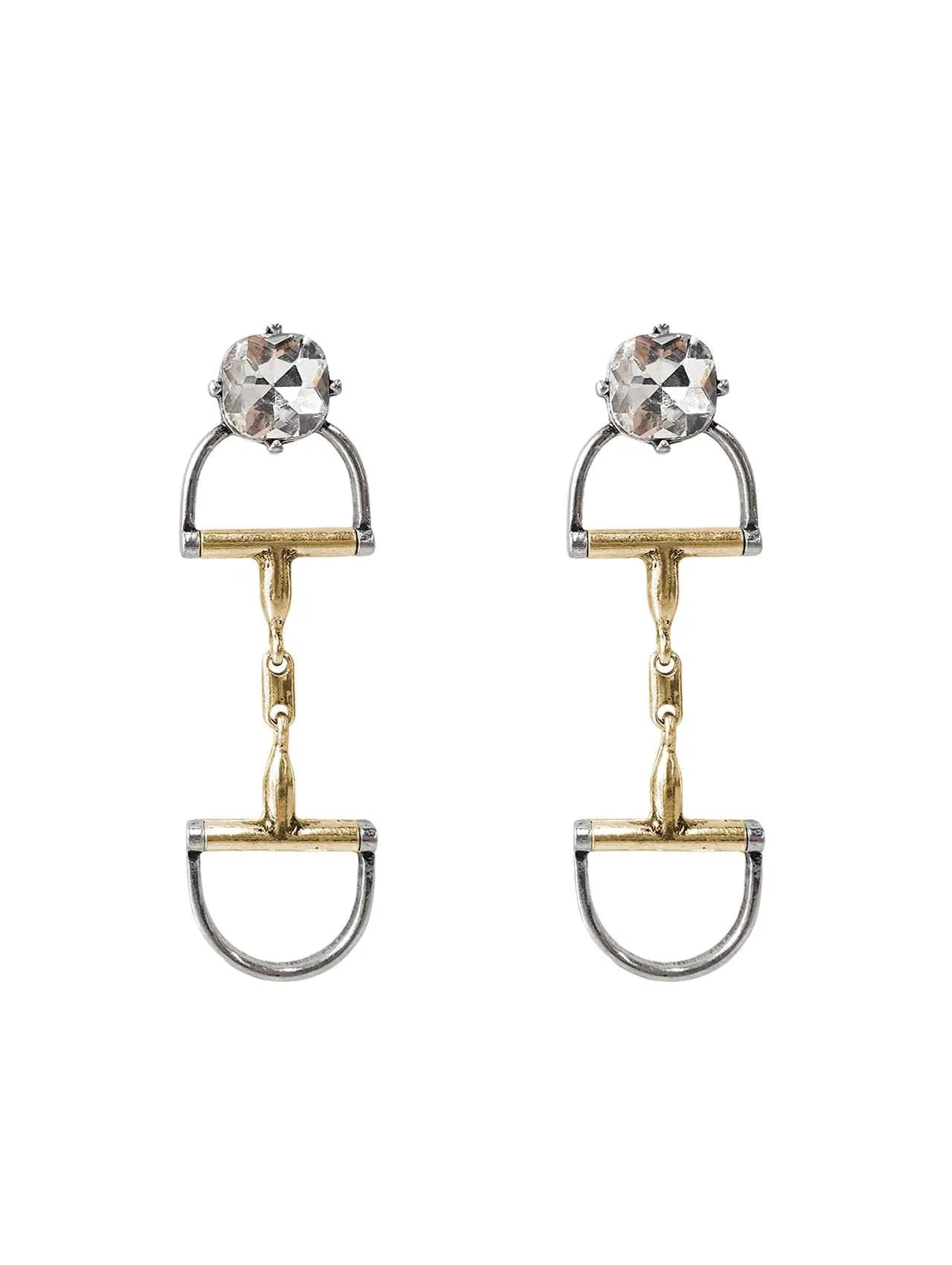 WESTERN SNAFFLE BIT RHINESTONE ER
