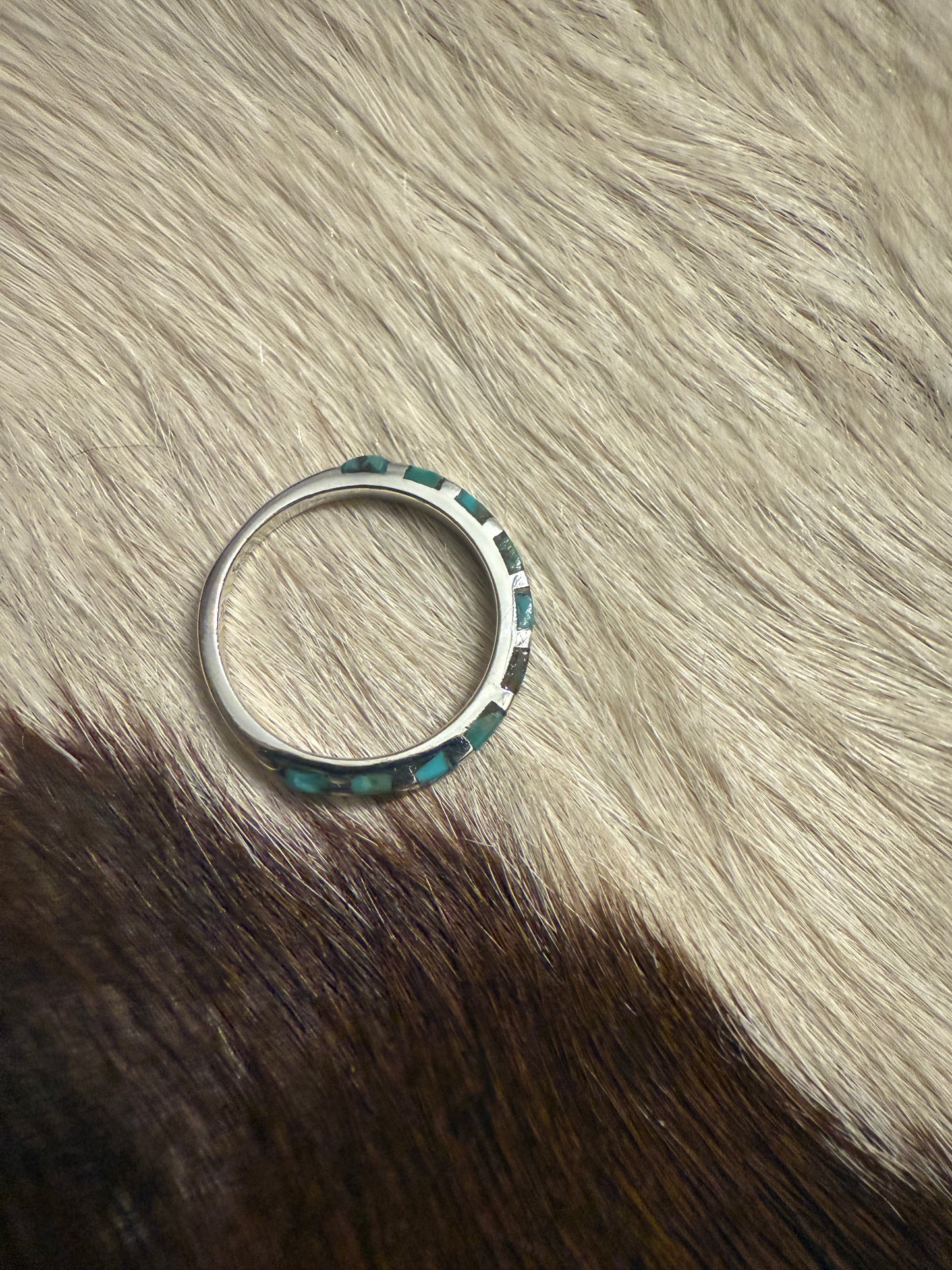 Turquoise Mini Inlay Stacker Ring