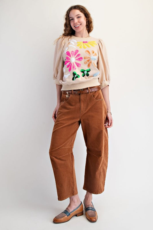 Corduroy Barrel Pants