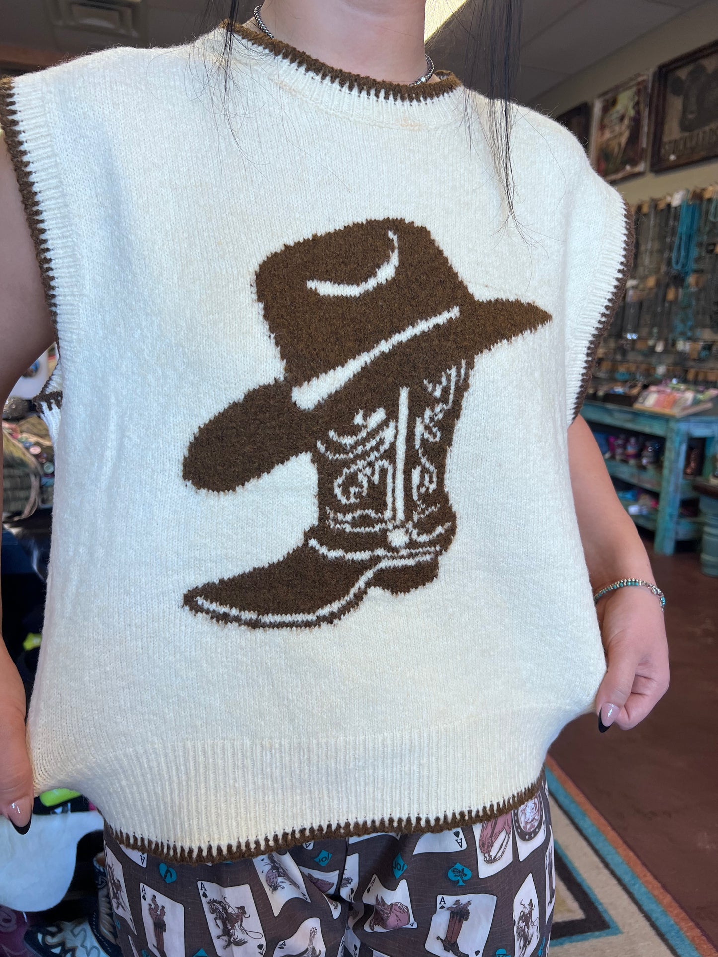 Cowboy Sleeveless Sweater