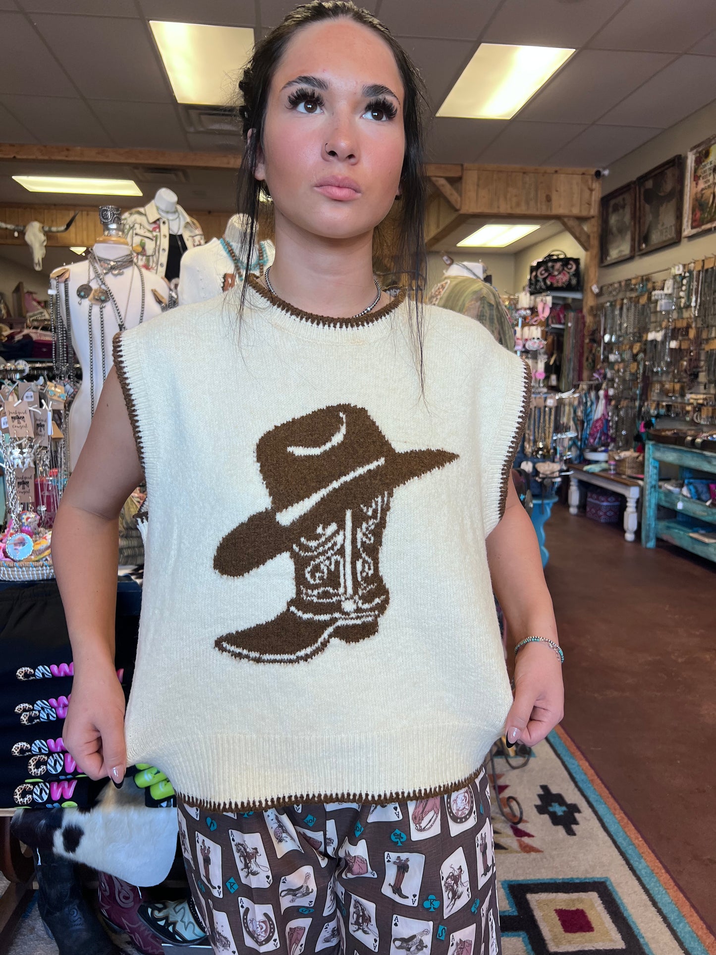 Cowboy Sleeveless Sweater