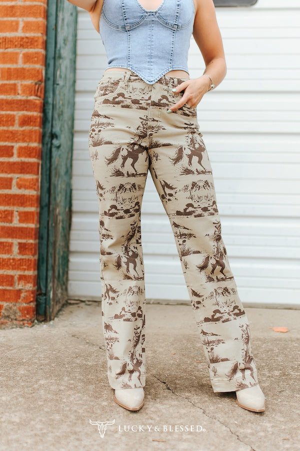 Desert Plains Printed Trouser Pant