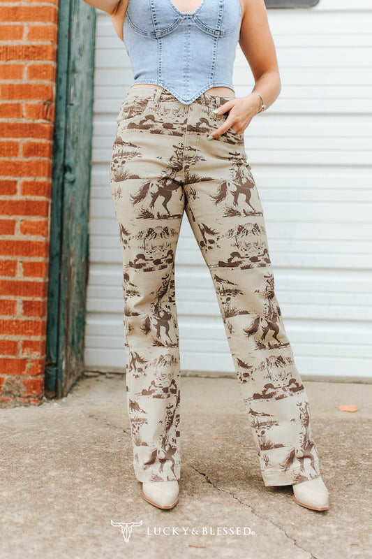 Desert Plains Printed Trouser Pant
