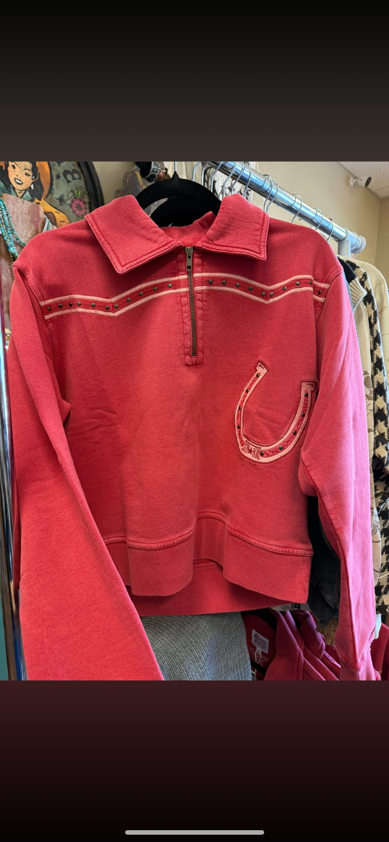 Red Horseshoe Quarter Zip