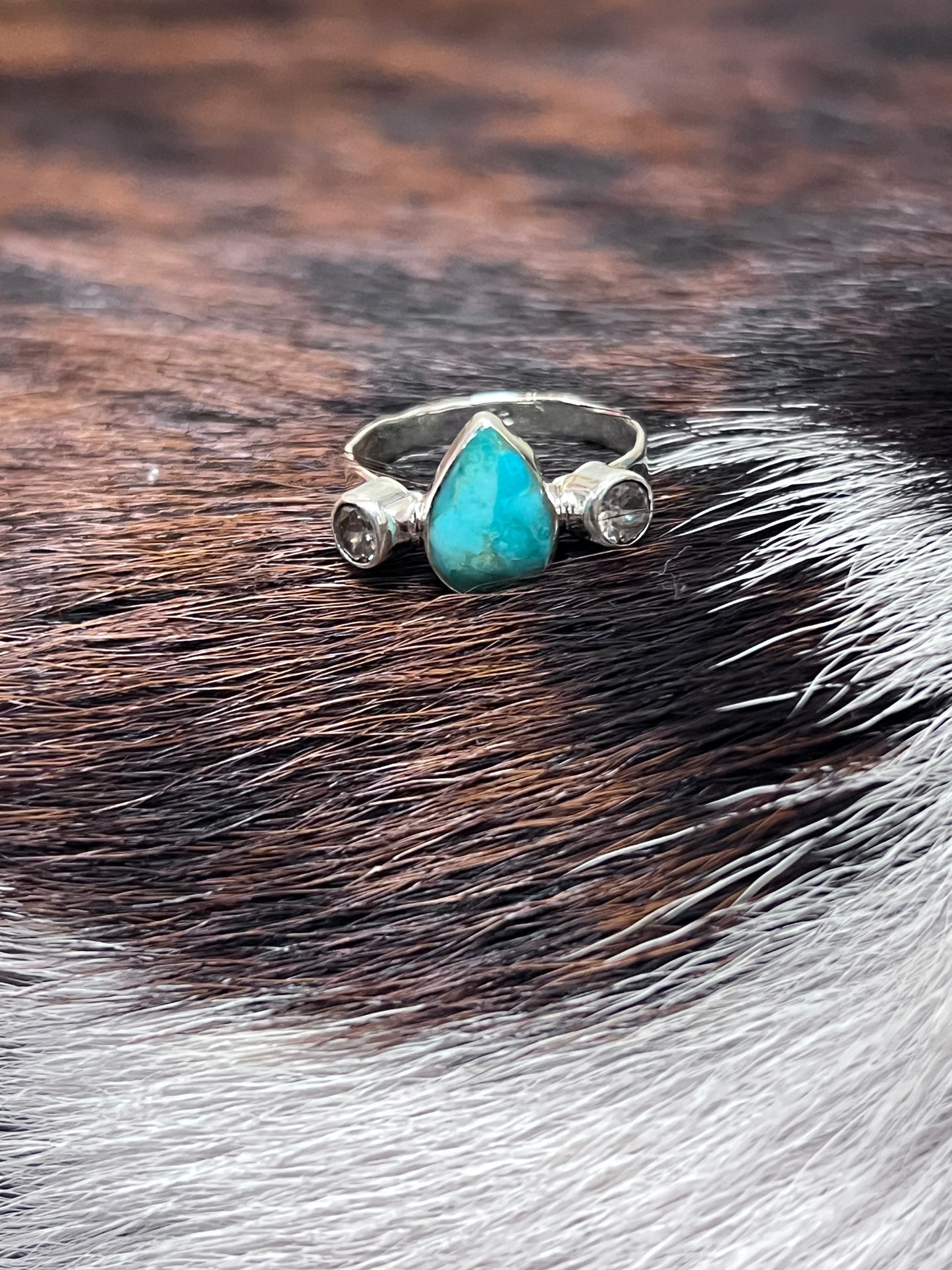 Tear Drop Double Diamond Stacker Ring