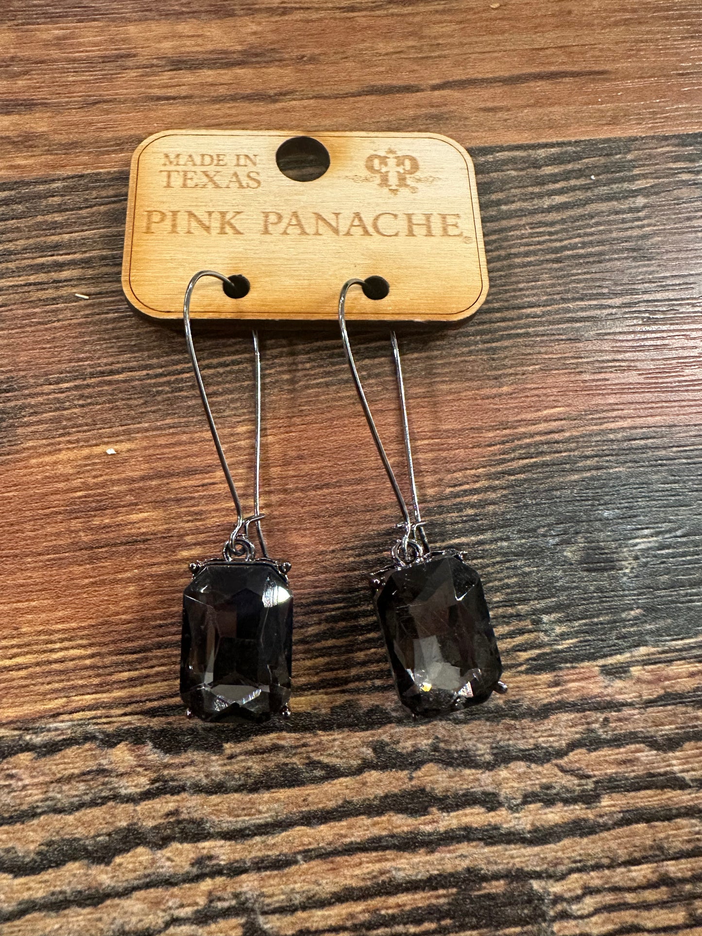 Black Diamond Dangle Earrings