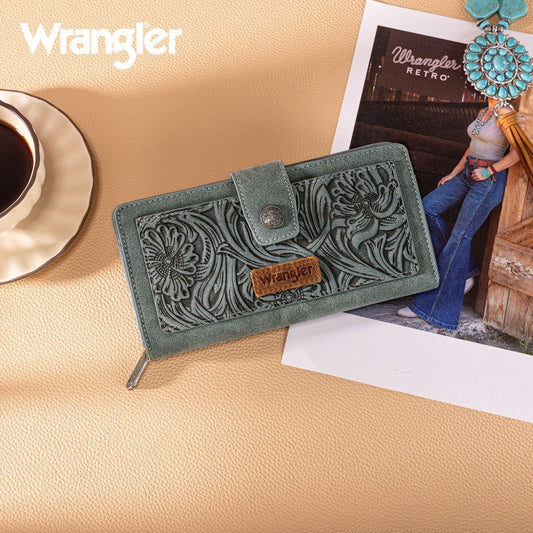 Wrangler’s Western Floral Tooled Wallet