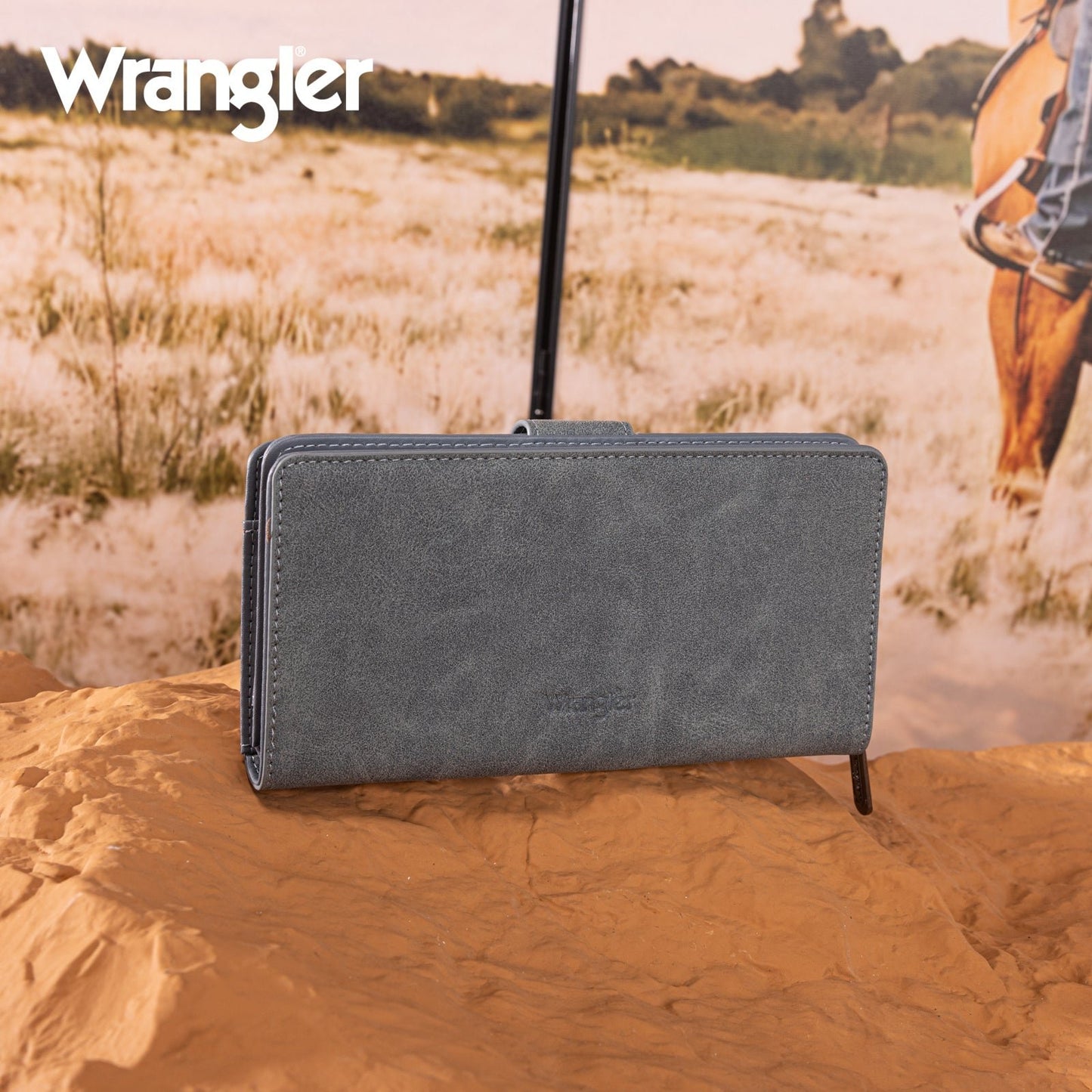Wrangler’s Western Floral Tooled Wallet