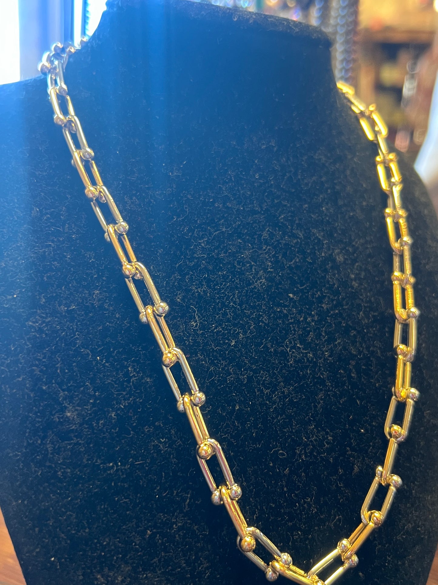 Mixed Metal Link Necklace
