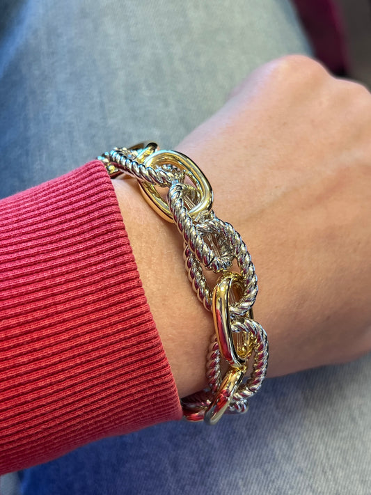 Mixed Metal Link Bracelet