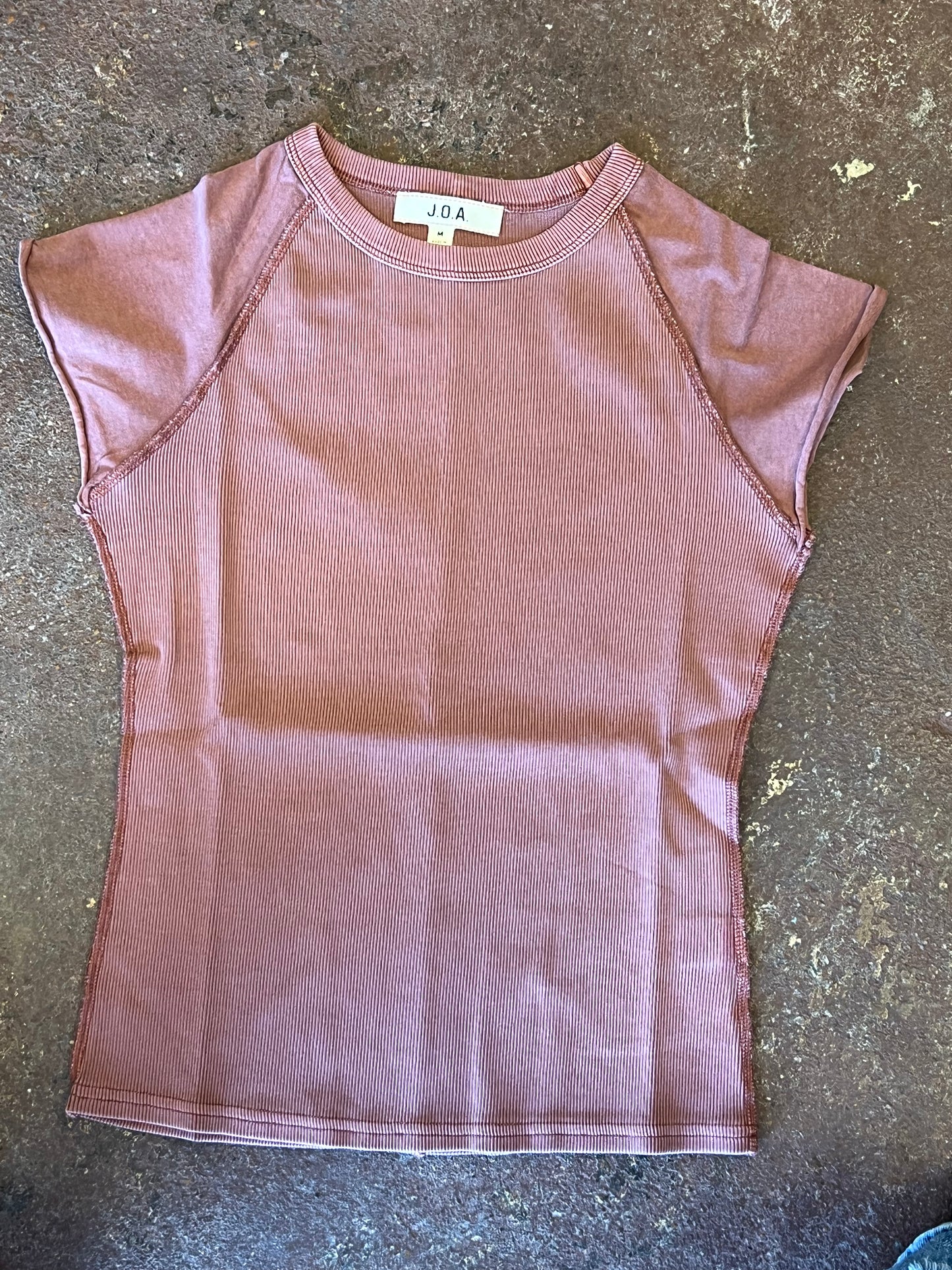 Ribbed Capsleeve T-Shirt