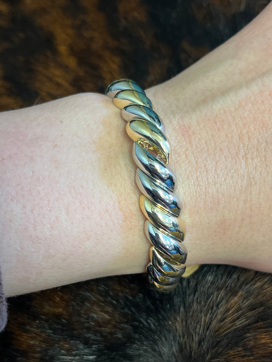 Gold & Silver Twist Bracelet