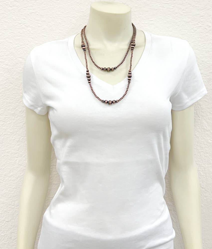Boerne Handmade Copper Navajo Bead Necklace