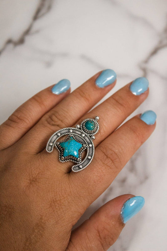 Lucky Star Horseshoe Ring