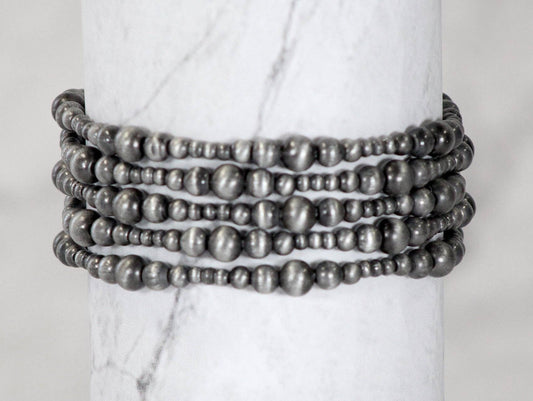 SET OF 5 SILVER BRACELETS