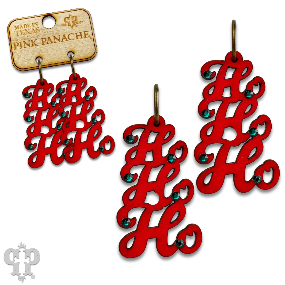 HoHoHo script earring
