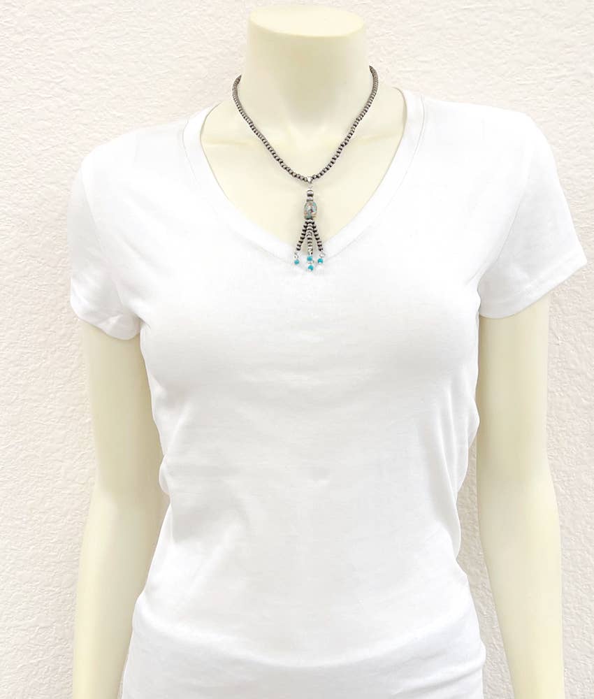 Bastrop Navajo Bead Tassel Necklace