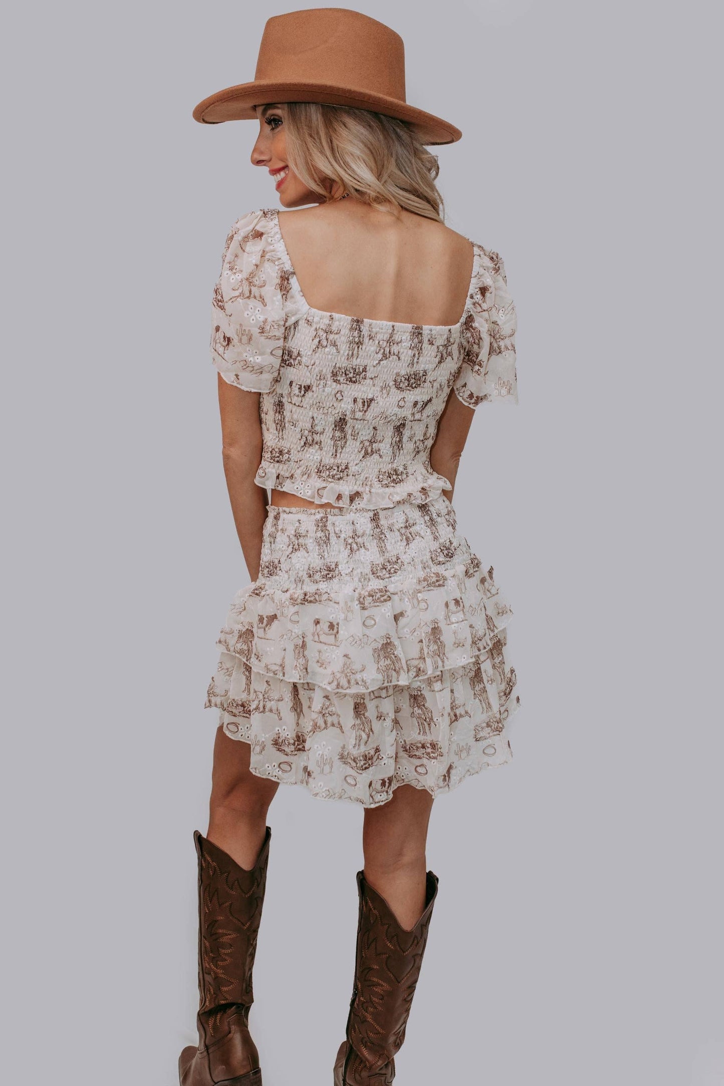 Western Scene 2 Piece Skort Set