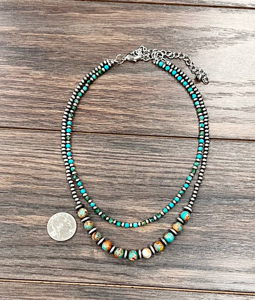 739253, Handmade 17" Navajo Gemstone Necklace