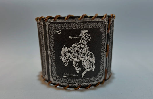 Lampshade Bandana Bronc Black Medium 11-inch