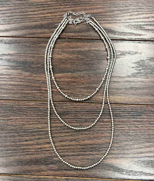 Boyd Handmade Silver Navajo Pearl Necklace