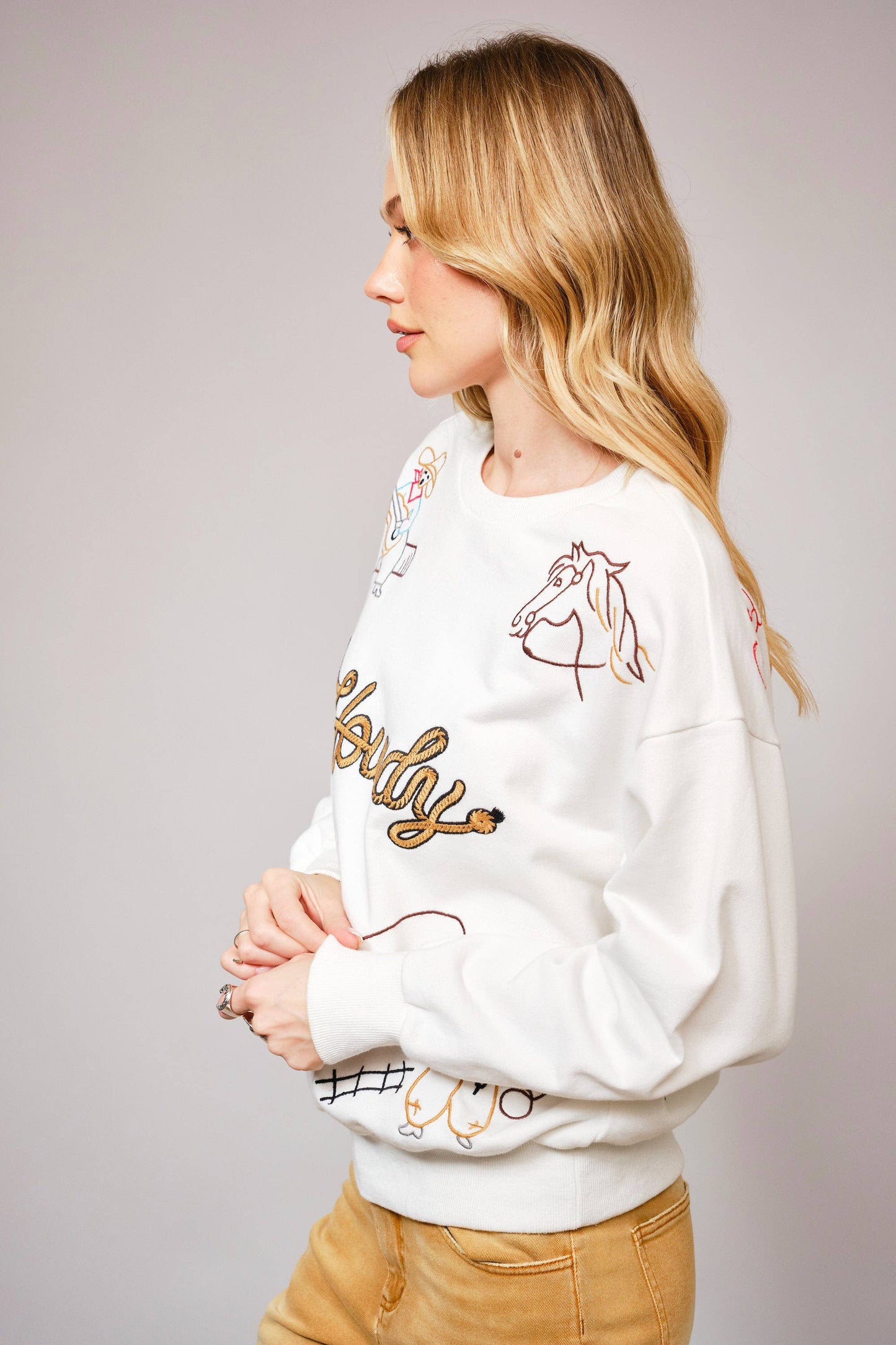 Howdy Western Embroidered Sweatshirt