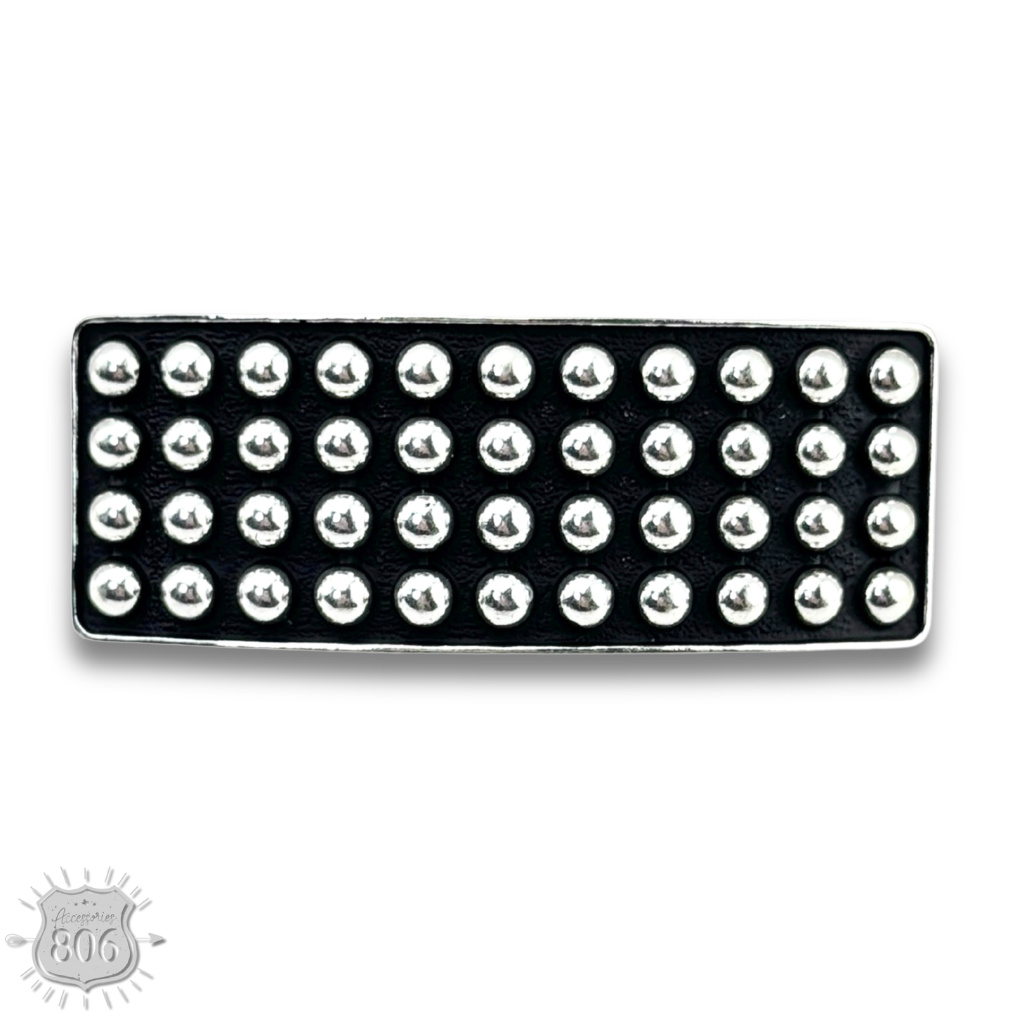 Western style hair clip with raised beads