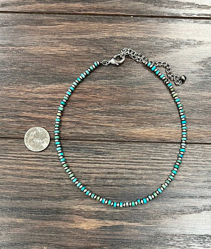 739070, Handmade 15" Navajo Gemstone Necklace